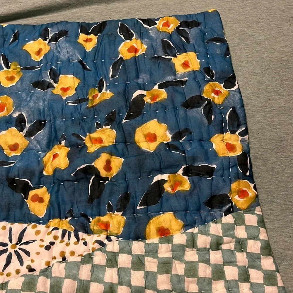 New Anthropologie Rosalind Quilt Euro Sham
